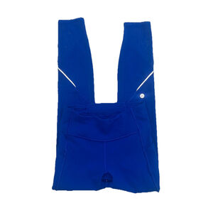 LULULEMON GAIT KEEPER 25” LEGGING SIZE 2 JET STREAM BLUE MESH PANEL